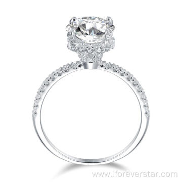 Engagement Ring Diamond 2.42CT T.W. 14K White Gold